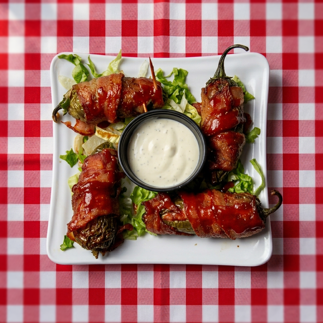Bacon-Wrapped Smoked Brisket Jalapeños.